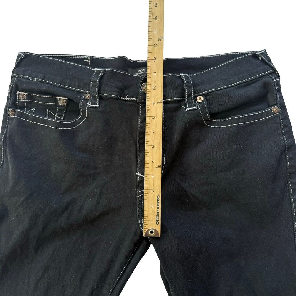 True Religion Men's Black Rocco Relaxed Skinny Jeans Size 38 - Picture 8 of 9